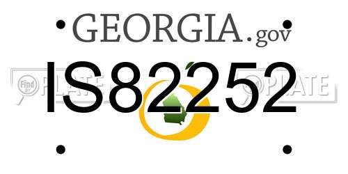 IS82252 Georgia License Plate