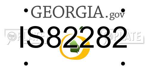 IS82282 Georgia License Plate