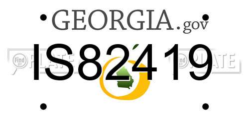 IS82419 Georgia License Plate