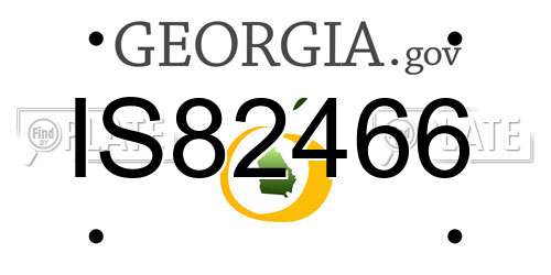 IS82466 Georgia License Plate