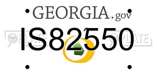 IS82550 Georgia License Plate