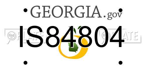 IS84804 Georgia License Plate