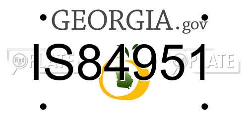 IS84951 Georgia License Plate