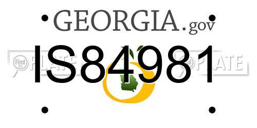 IS84981 Georgia License Plate