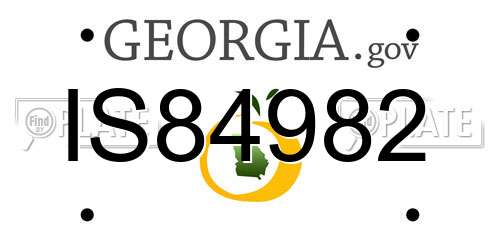 IS84982 Georgia License Plate