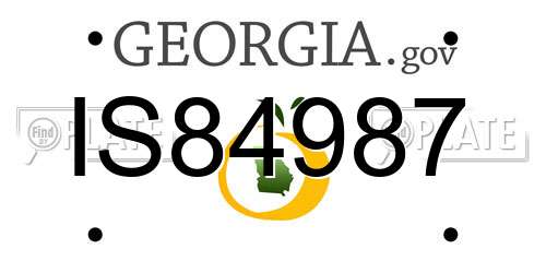IS84987 Georgia License Plate