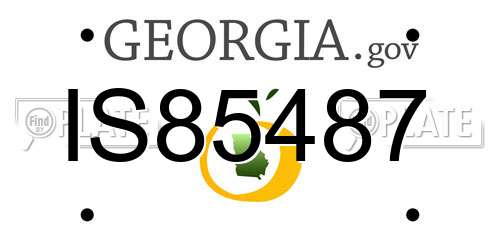 IS85487 Georgia License Plate