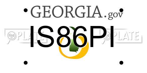 IS86PI Georgia License Plate