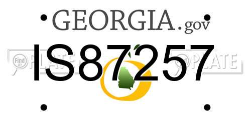 IS87257 Georgia License Plate
