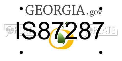 IS87287 Georgia License Plate