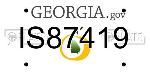 IS87419 Georgia License Plate