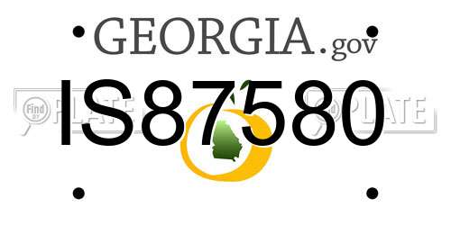 IS87580 Georgia License Plate