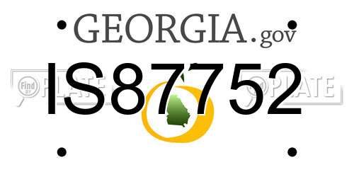 IS87752 Georgia License Plate