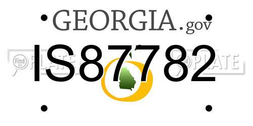 IS87782 Georgia License Plate