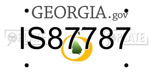 IS87787 Georgia License Plate
