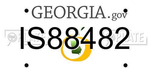 IS88482 Georgia License Plate