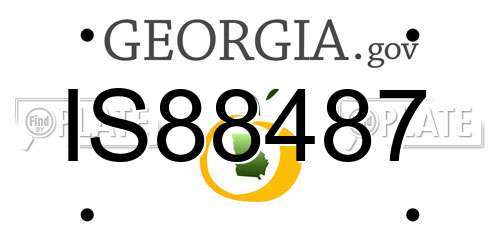 IS88487 Georgia License Plate