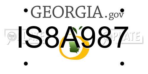 IS8A987 Georgia License Plate