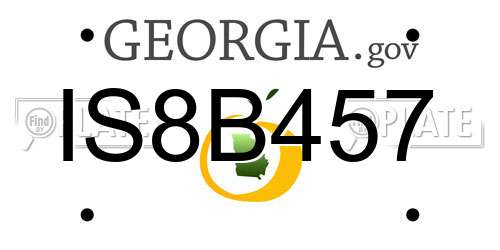 IS8B457 Georgia License Plate