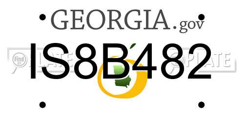 IS8B482 Georgia License Plate