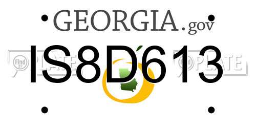 IS8D613 Georgia License Plate
