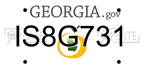IS8G731 Georgia License Plate