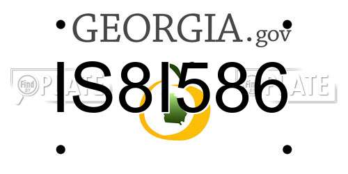 IS8I586 Georgia License Plate
