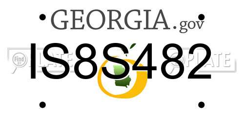 IS8S482 Georgia License Plate