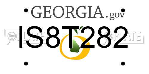 IS8T282 Georgia License Plate