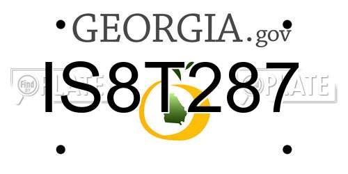 IS8T287 Georgia License Plate