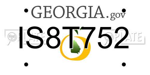 IS8T752 Georgia License Plate