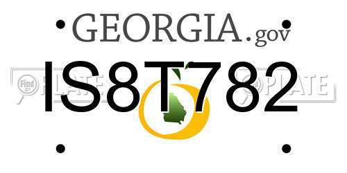 IS8T782 Georgia License Plate