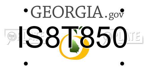 IS8T850 Georgia License Plate