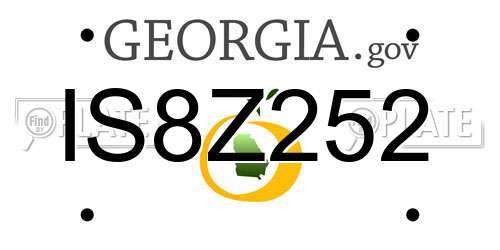 IS8Z252 Georgia License Plate