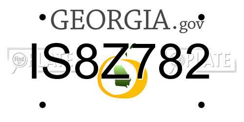IS8Z782 Georgia License Plate