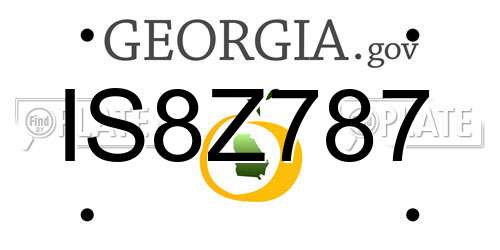 IS8Z787 Georgia License Plate