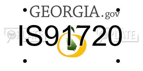 IS91720 Georgia License Plate