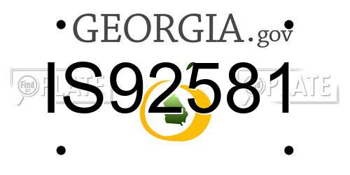 IS92581 Georgia License Plate