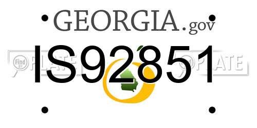 IS92851 Georgia License Plate
