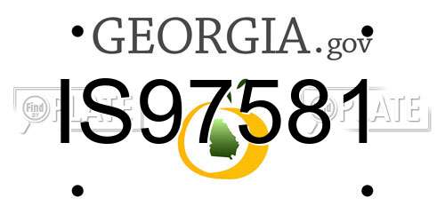 IS97581 Georgia License Plate