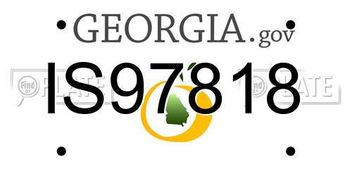 IS97818 Georgia License Plate