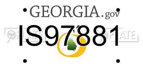IS97881 Georgia License Plate