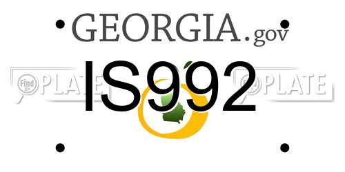 IS992 Georgia License Plate