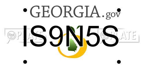 IS9N5S Georgia License Plate
