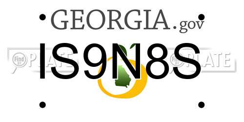 IS9N8S Georgia License Plate