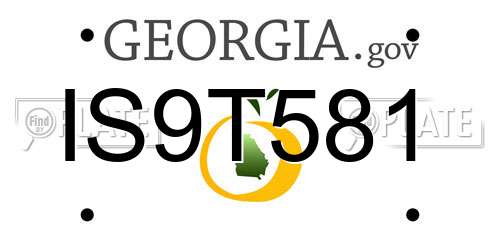 IS9T581 Georgia License Plate
