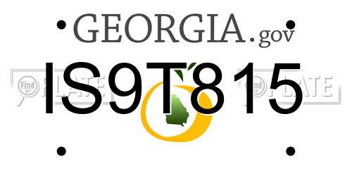 IS9T815 Georgia License Plate