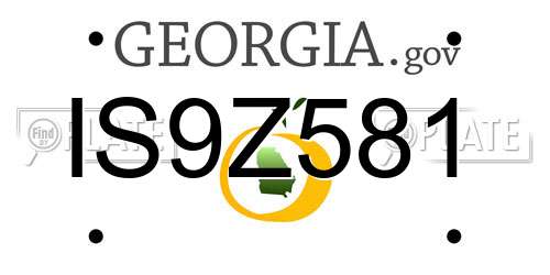 IS9Z581 Georgia License Plate