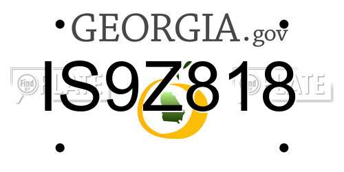 IS9Z818 Georgia License Plate
