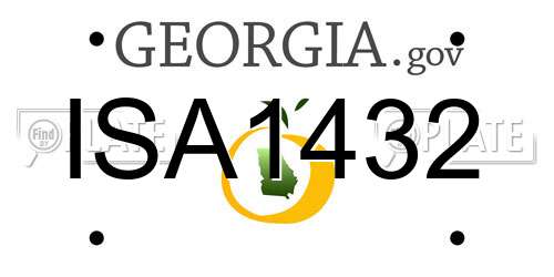 ISA1432 Georgia License Plate